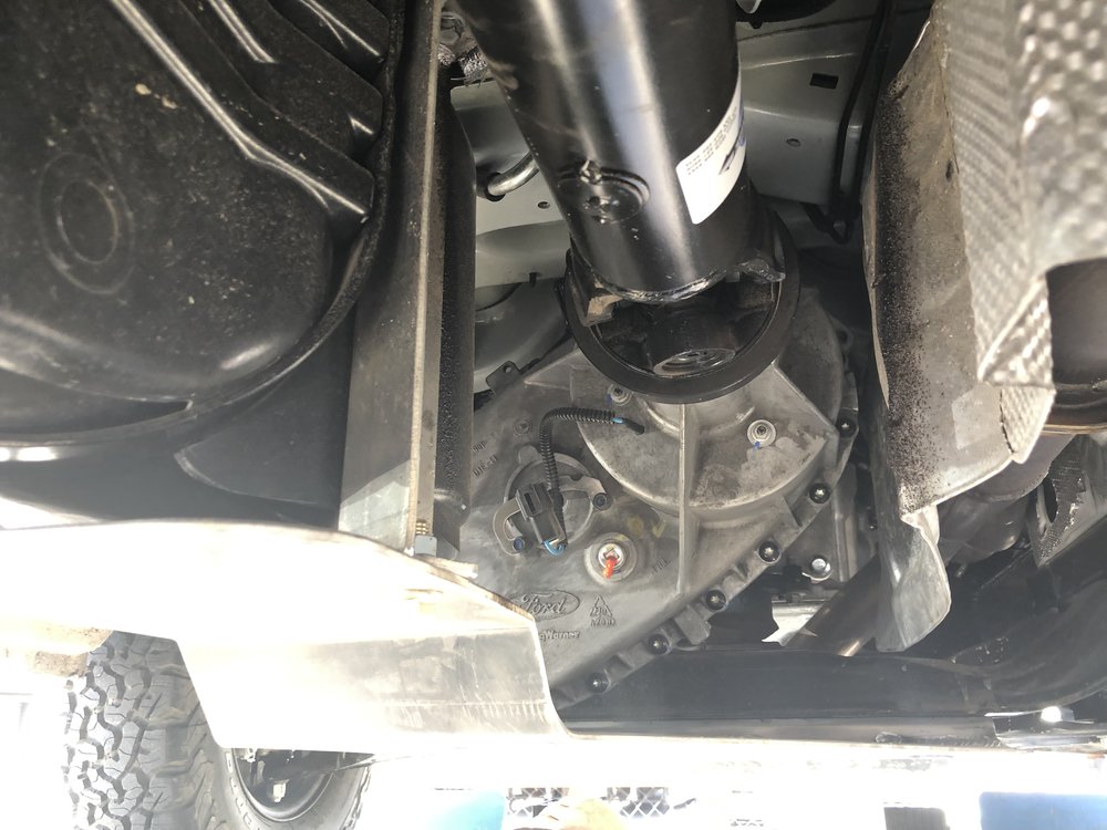 Rear of tranny to drive shaft