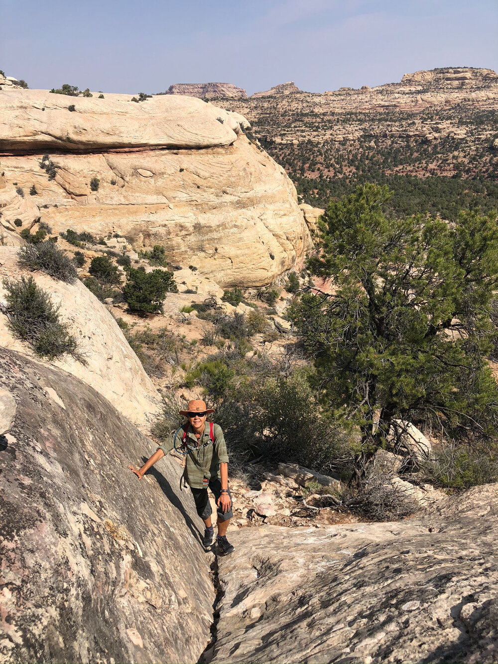 Climbing to Cliff Dwelling ruin