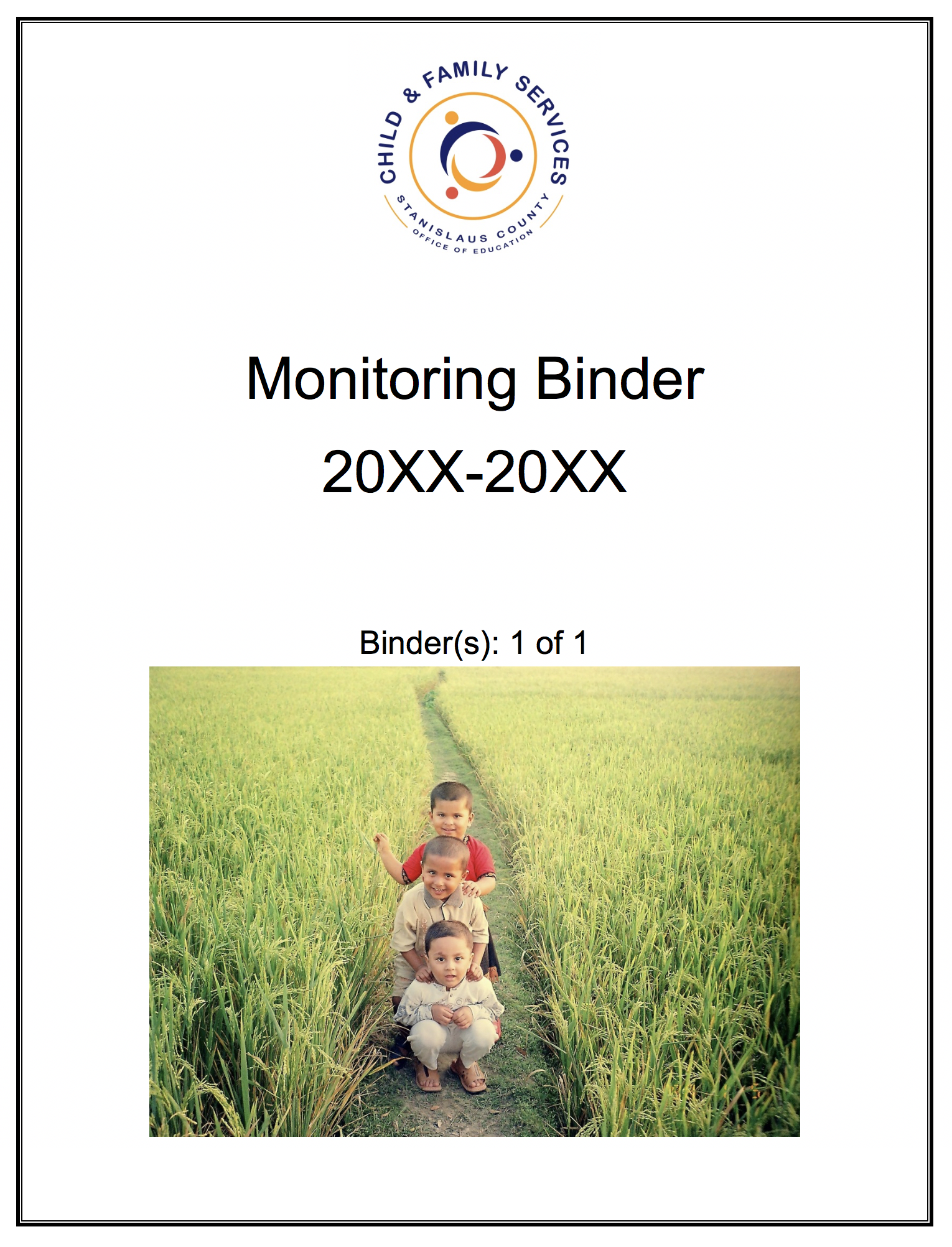 Image of the Monitoring Binder