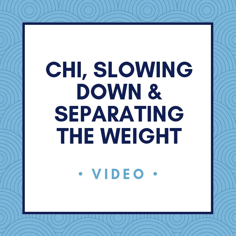 Chi, slowing down &amp; separating the weight - Video #3