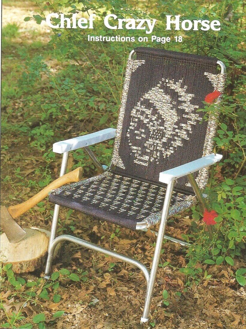 Chief Crazy Horse Vintage Macrame Chair Pattern Pdf Macrame Books