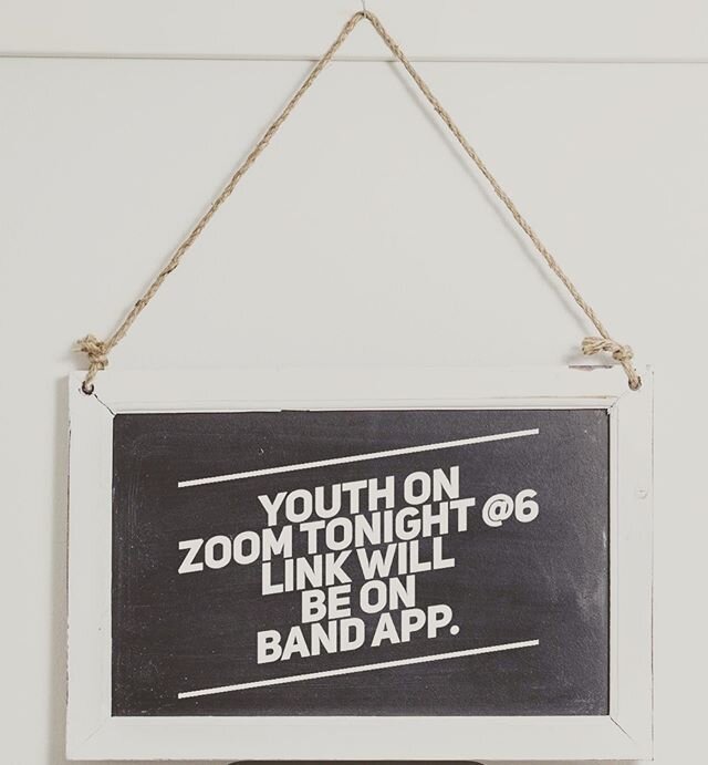 Join us on Zoom tonight @6! Link will be in the Band App. If you don&rsquo;t have the app go download Band and join Wilderness Youth. Can&rsquo;t wait to see your faces.