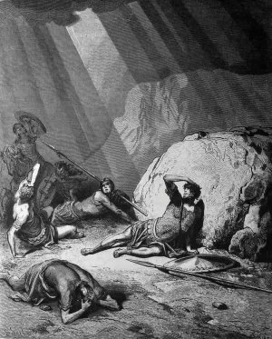 Illustration of Saul on the road to Damascus.