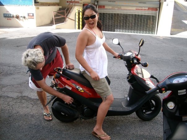 Yunling on Moped (Copy)