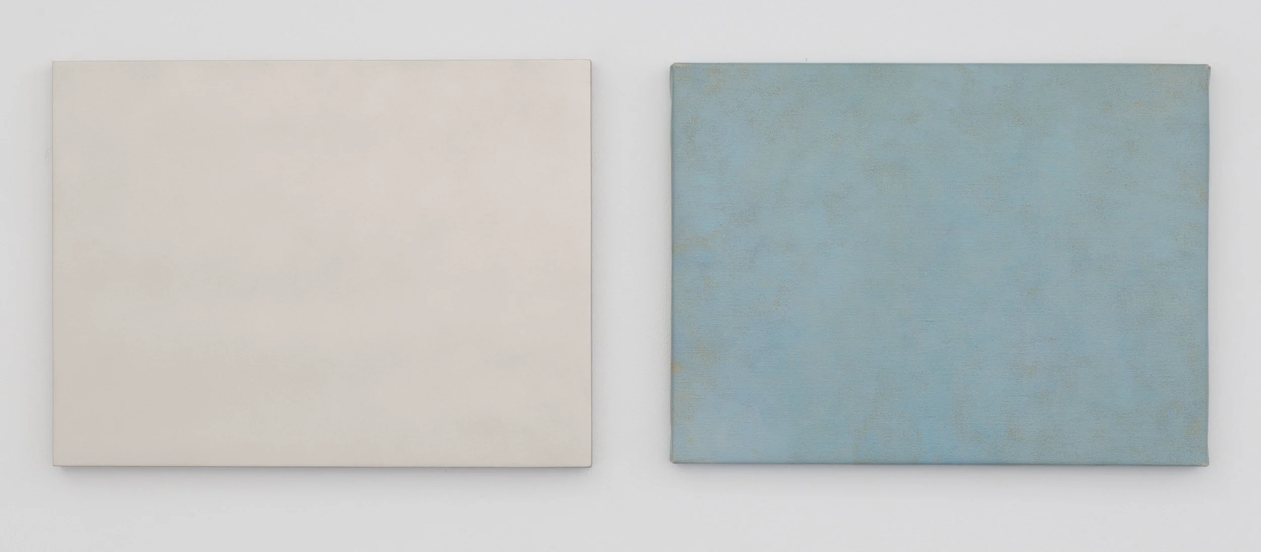 Parked Car 1 2 parts: Car body paint on aluminium; Oil on canvas 31 x 42cm, 30 x 40cm 2017