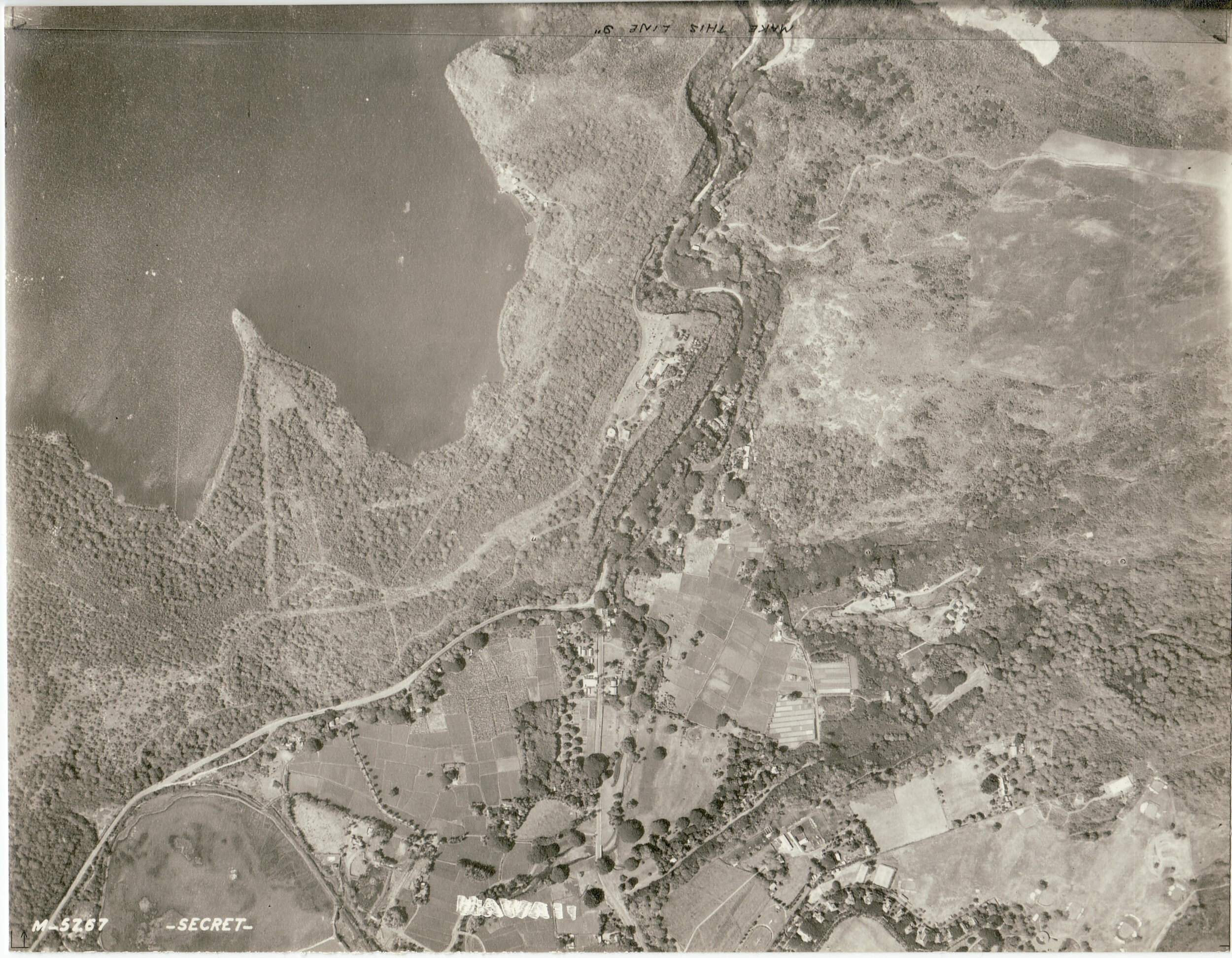  AERIAL OF MOANALUA VALLEY C.1939 