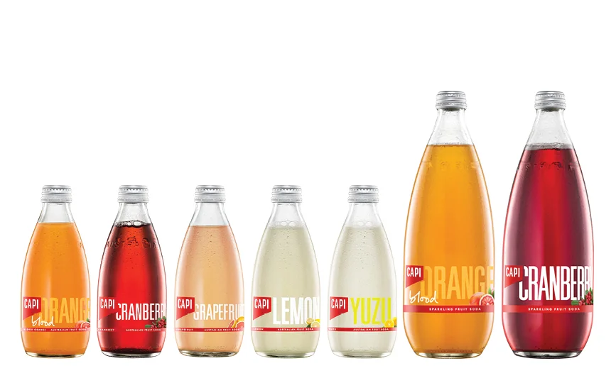 FRUITS Our Fruit Soda range has a drink for all occasions, boozy or not! With unique flavour profiles that set them aside from your average soft drink, it’s easy to make your favourite highball or simply add a straw and serve.