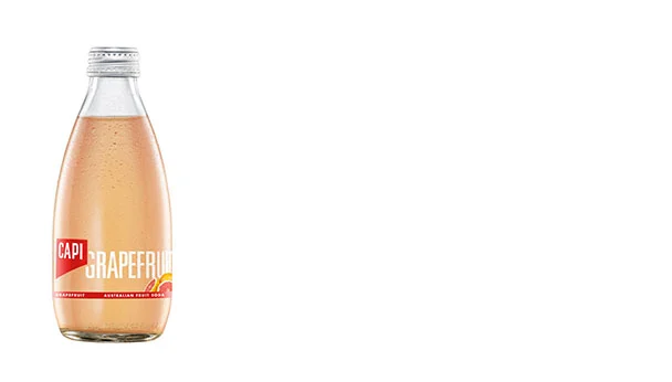 Grapefruit Our Grapefruit soda is made from the finest Cuban grapefruits. The natural bitterness of grapefruit juice and cold-pressed oils results in a tart and tangy soda with an underlying sweetness. Perfect in a mixed drink or straight up. 250ml 24 loose or 6x4pk