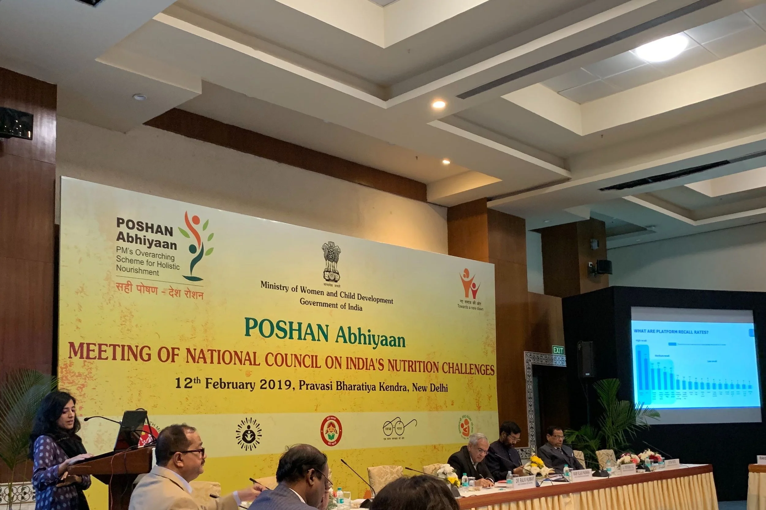 IDinsight's Divya Nair presents our findings on Poshan Abhiyaan's Social and Behavior Change Communication at the National Council on India's Nutrition Challenges.