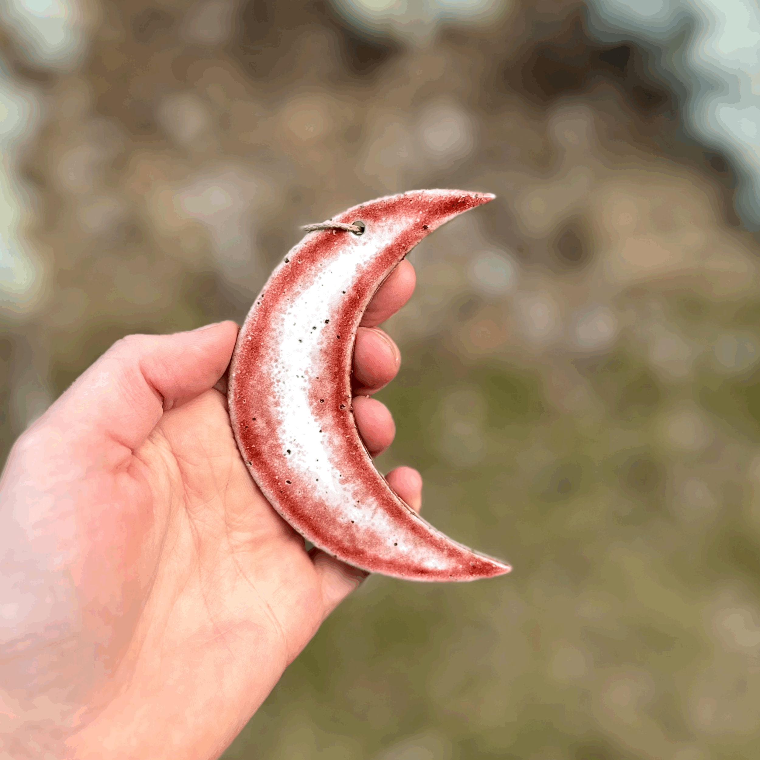 Moon Wall Hanging in Red