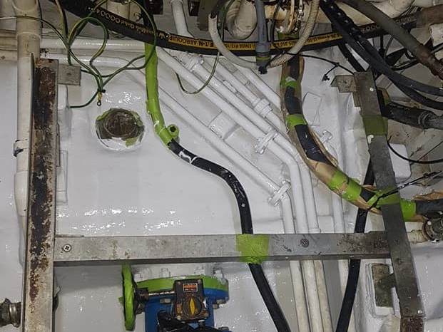 ENGINE ROOM BILGE CLEAN & REFINISH AFTER