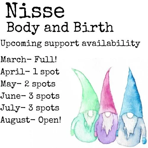 Well! 2026 sure has been thirty years long, hasn&rsquo;t it?

We have some upcoming openings, please reach out if you&rsquo;d like support for birth, transition, childbirth education, and more! Our base package is always, always pay what you can.

Im