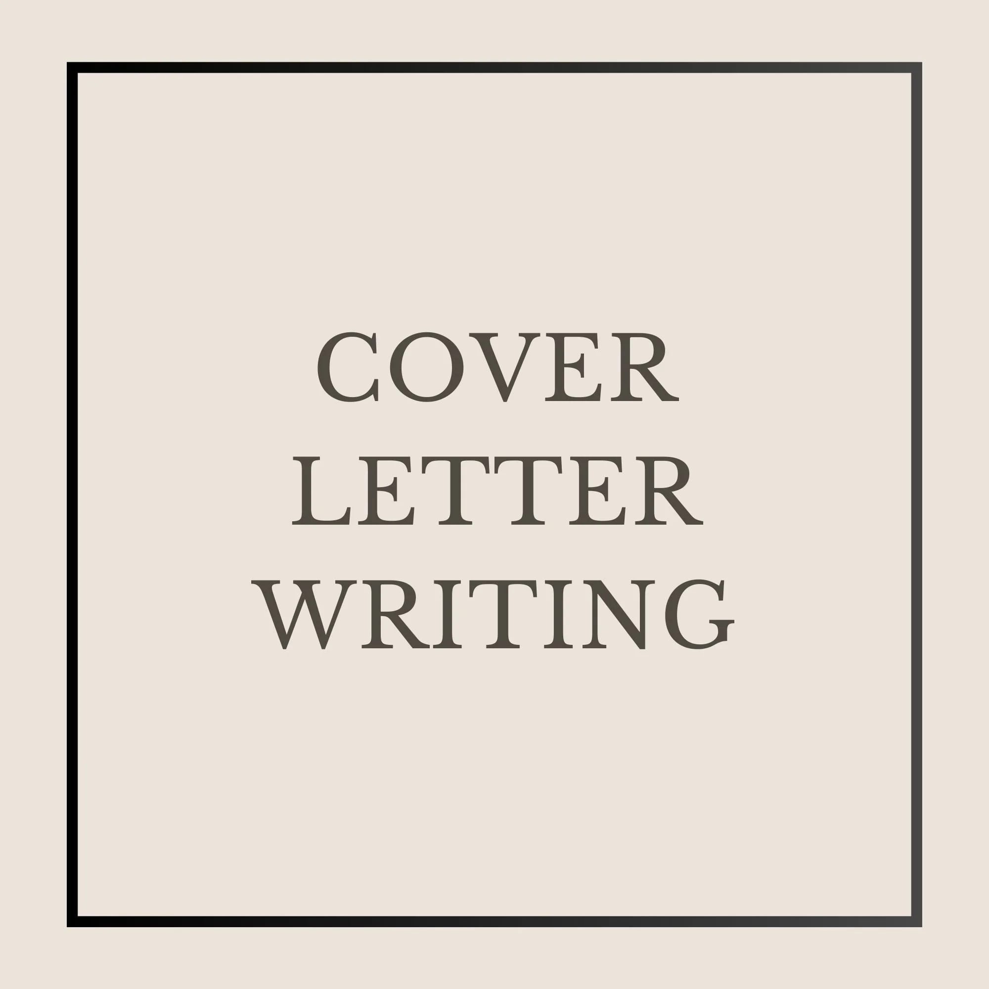 Cover Letter Writing