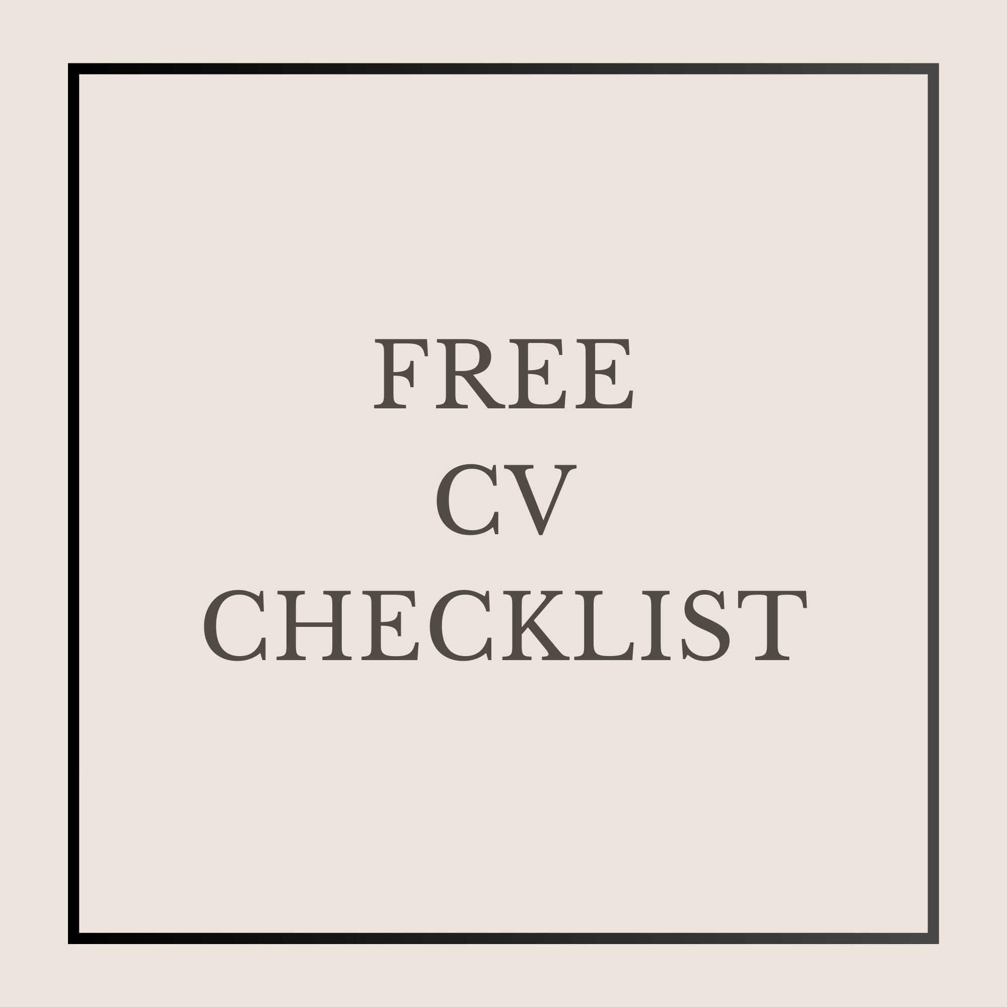 CV Checklist
