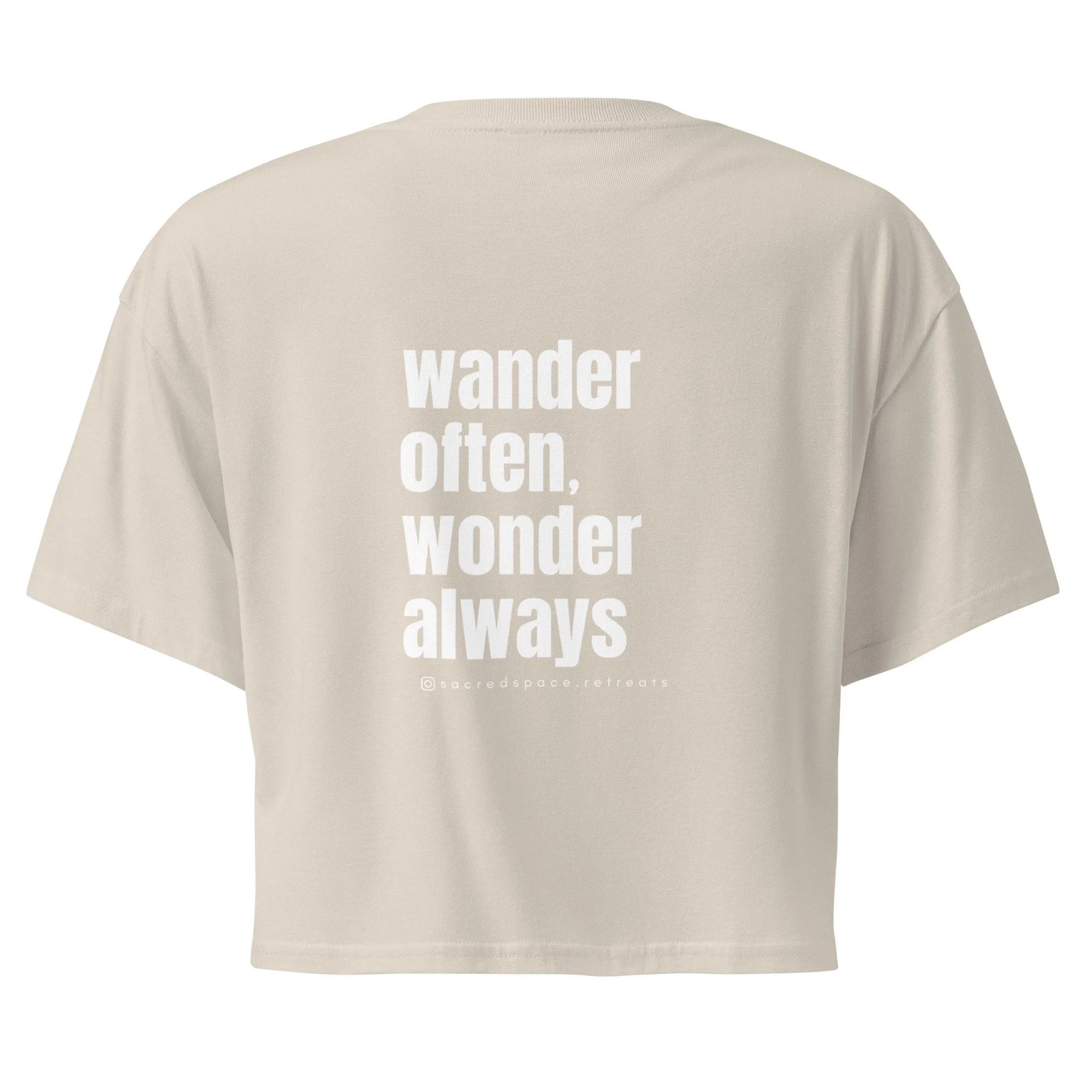 wander often women’s crop top