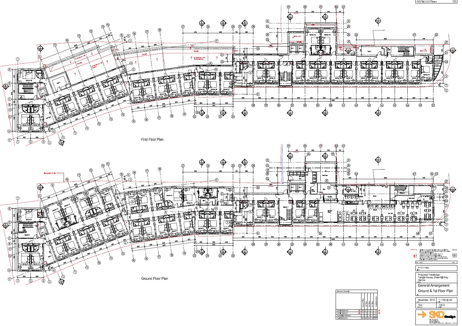 Travelodge hotel Harrow plan