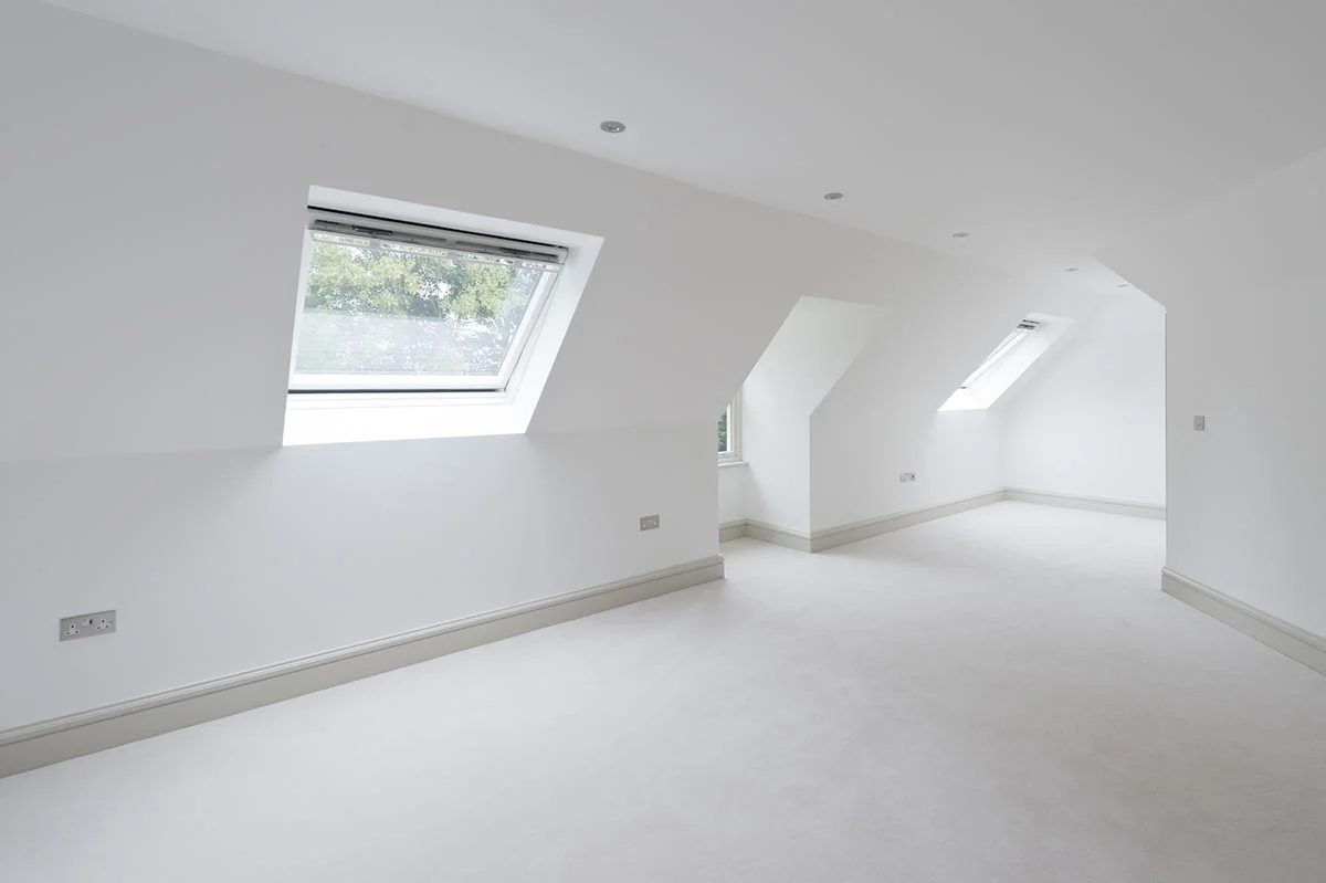 Deepdale bedroom with slanted ceilings