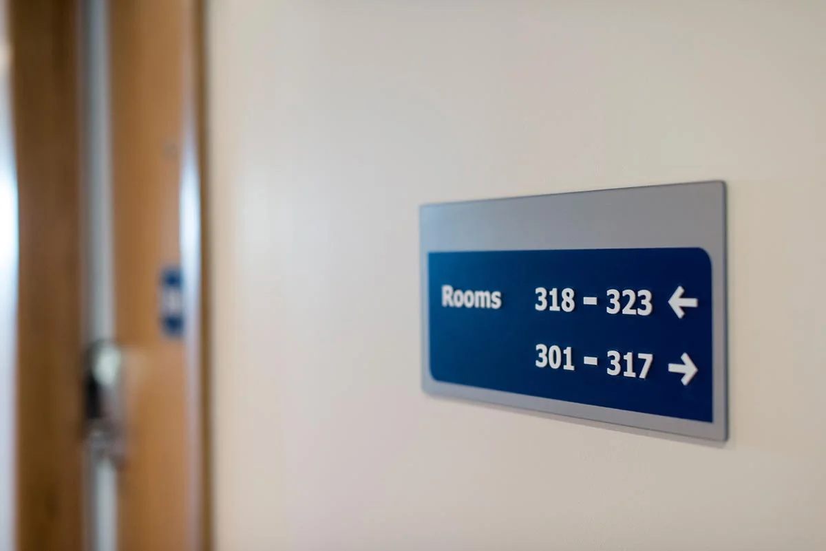 Travelodge hotel Weston-Super-Mare room signage