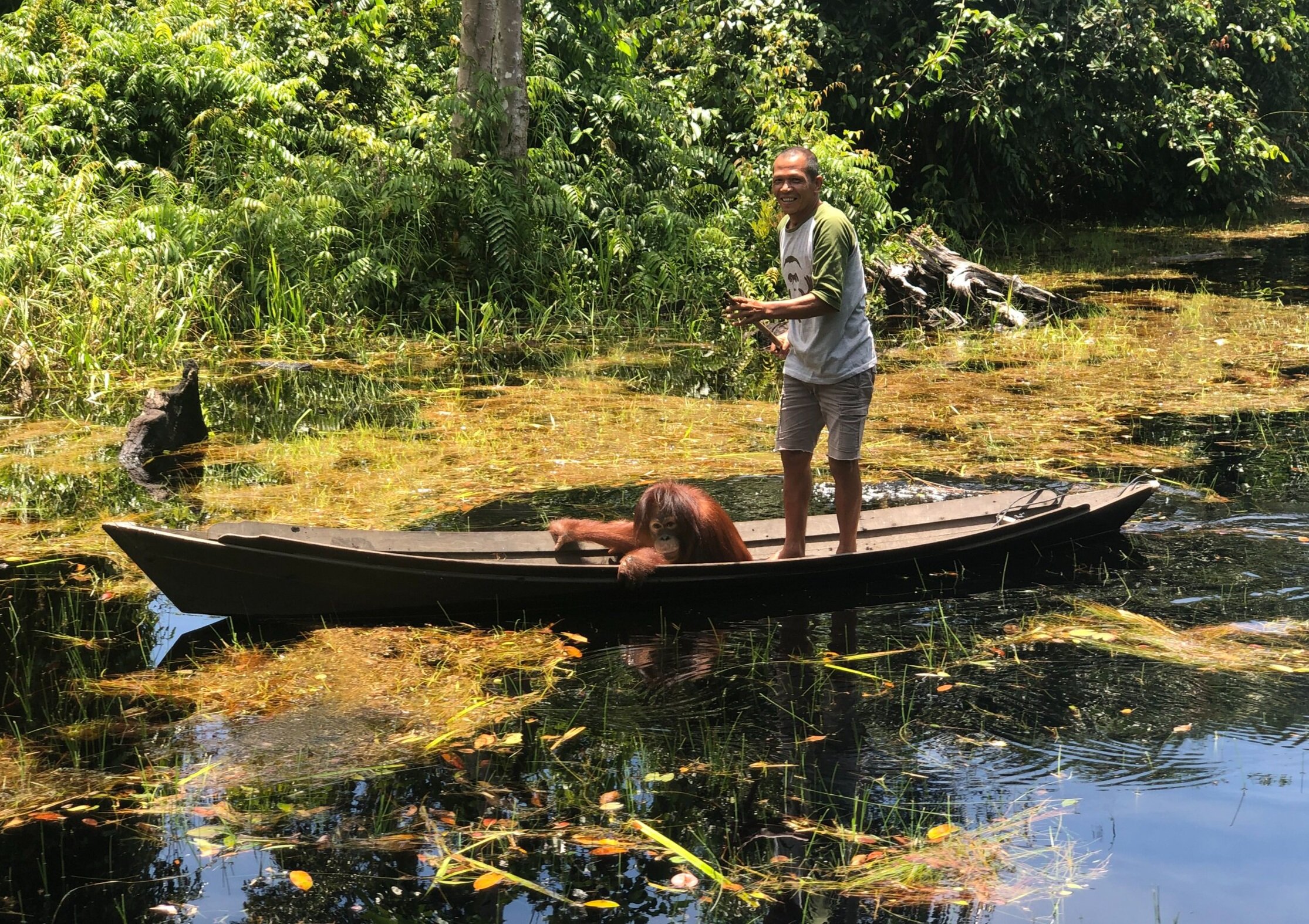  All aboard! Okto loves a boat ride 