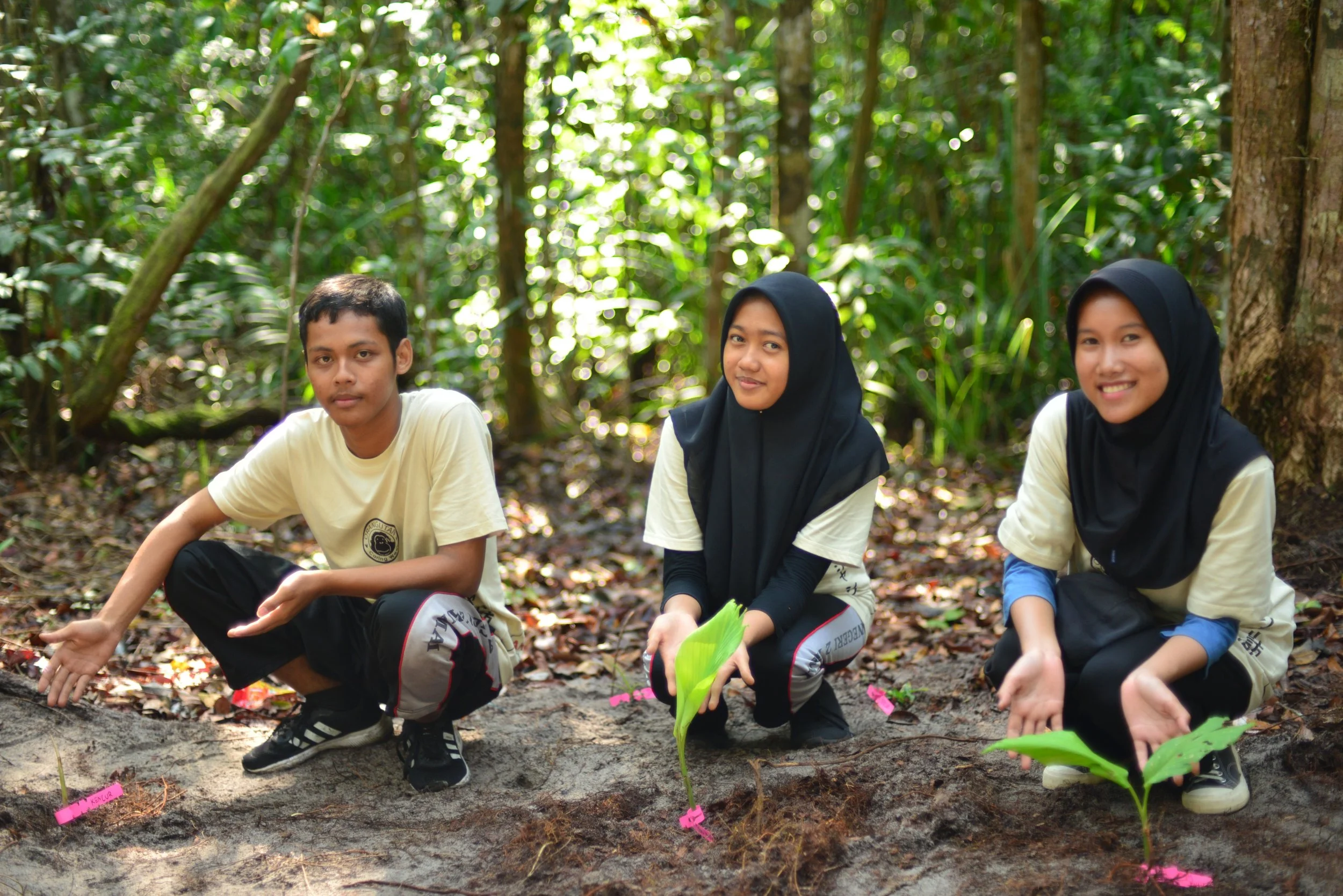 Senior High School students jungle visit seedling planting at Camp Siswoyo 2.JPG