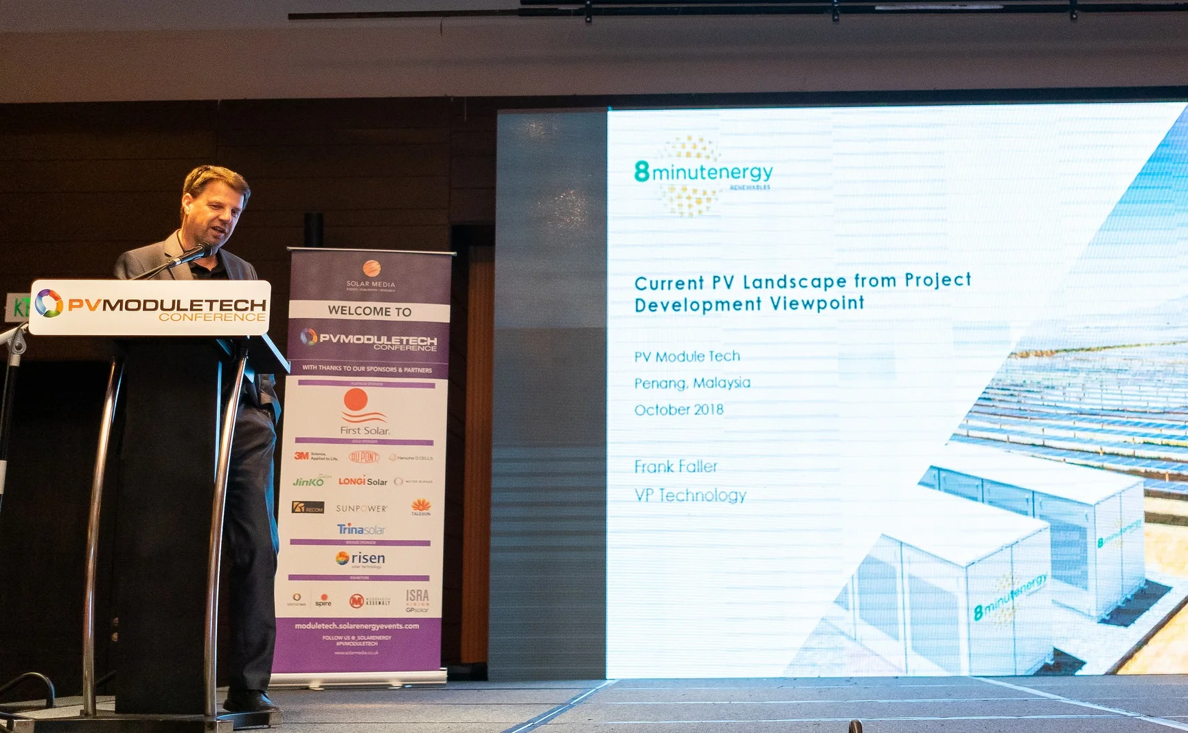Advisor, Frank Faller, presents at PVModuleTech 2018