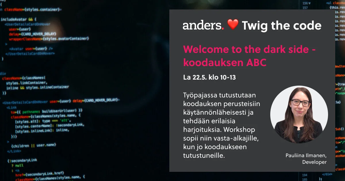 Welcome to the dark side – koodauksen ABC