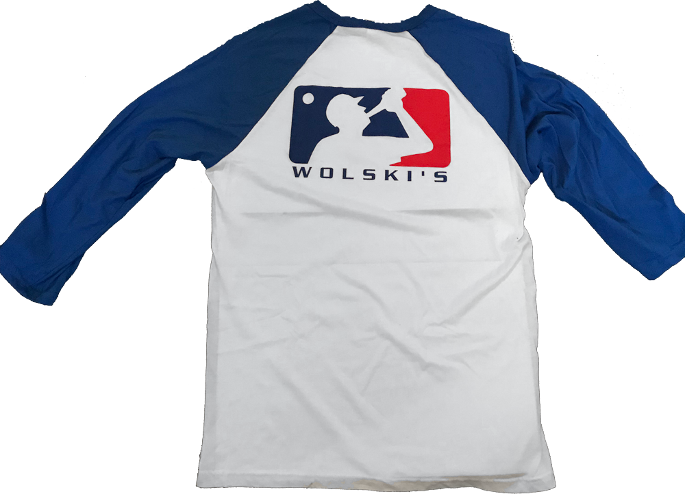 Wolskis Baseball Logo 3/4th Sleeve T-shirt — Wolski's Tavern