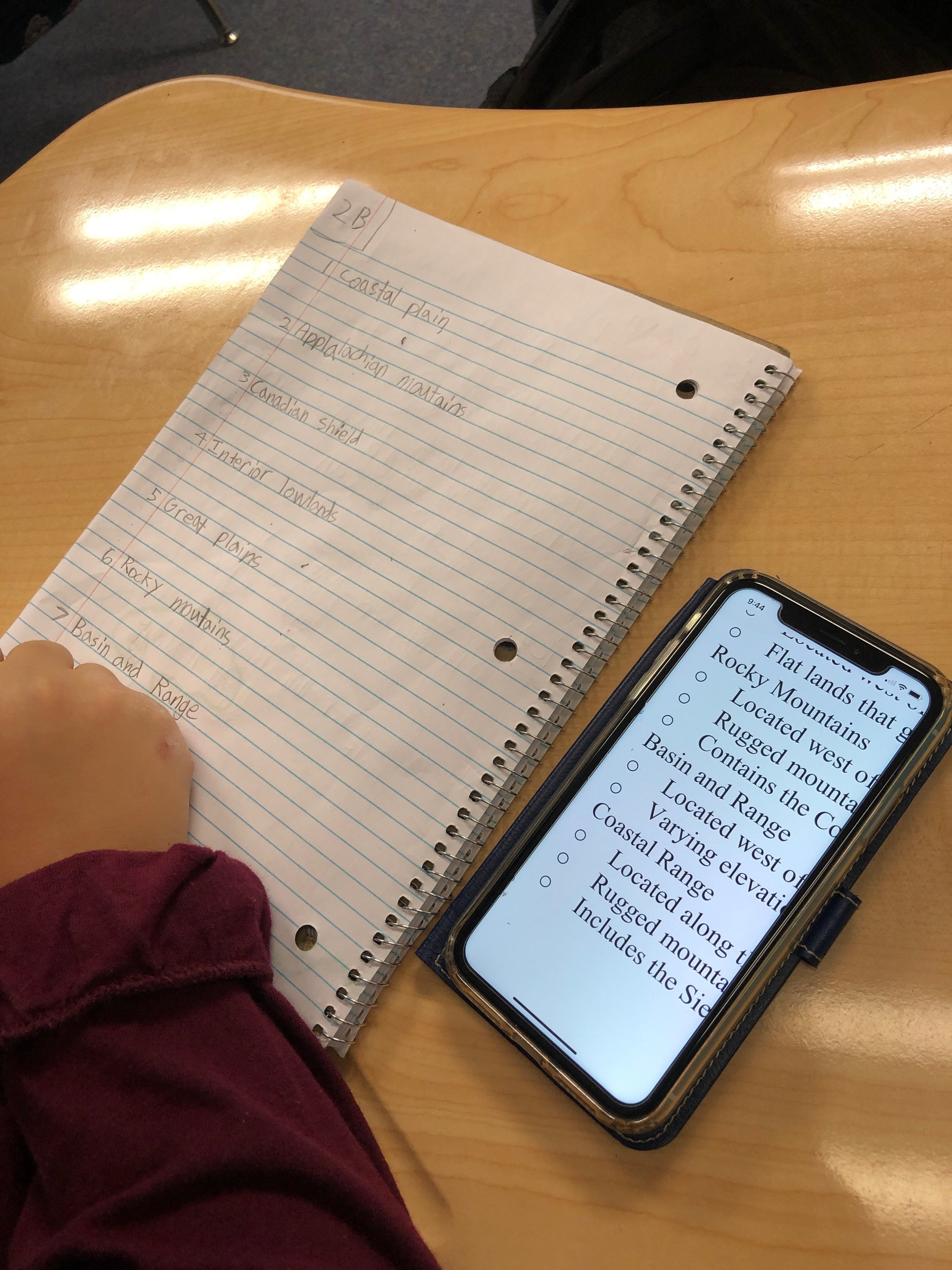 Using a personal device to reference the Standard of Learning (SOL) is appropriate use of technology.