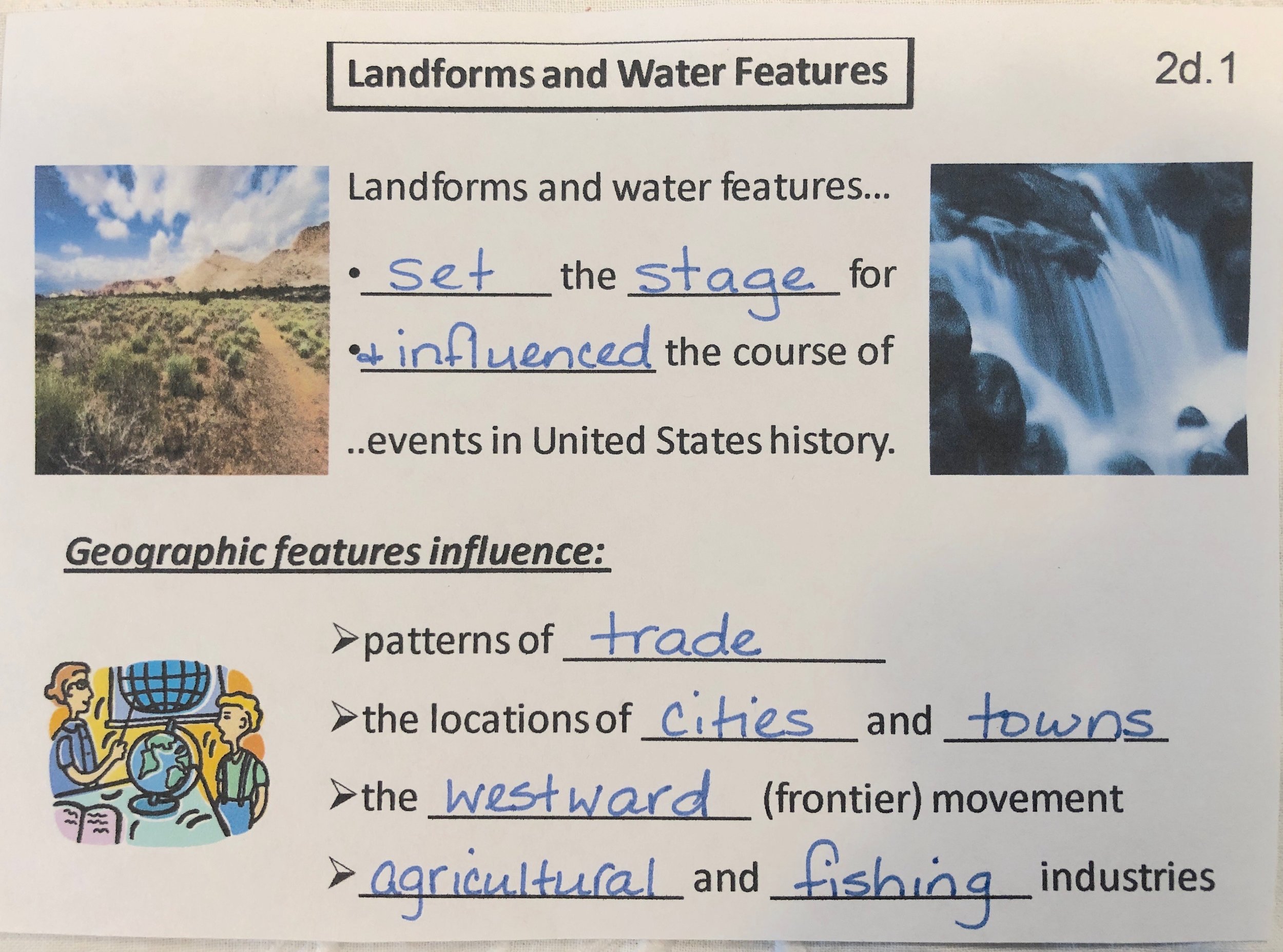 Go to the Journal page to see the map we colored last week.