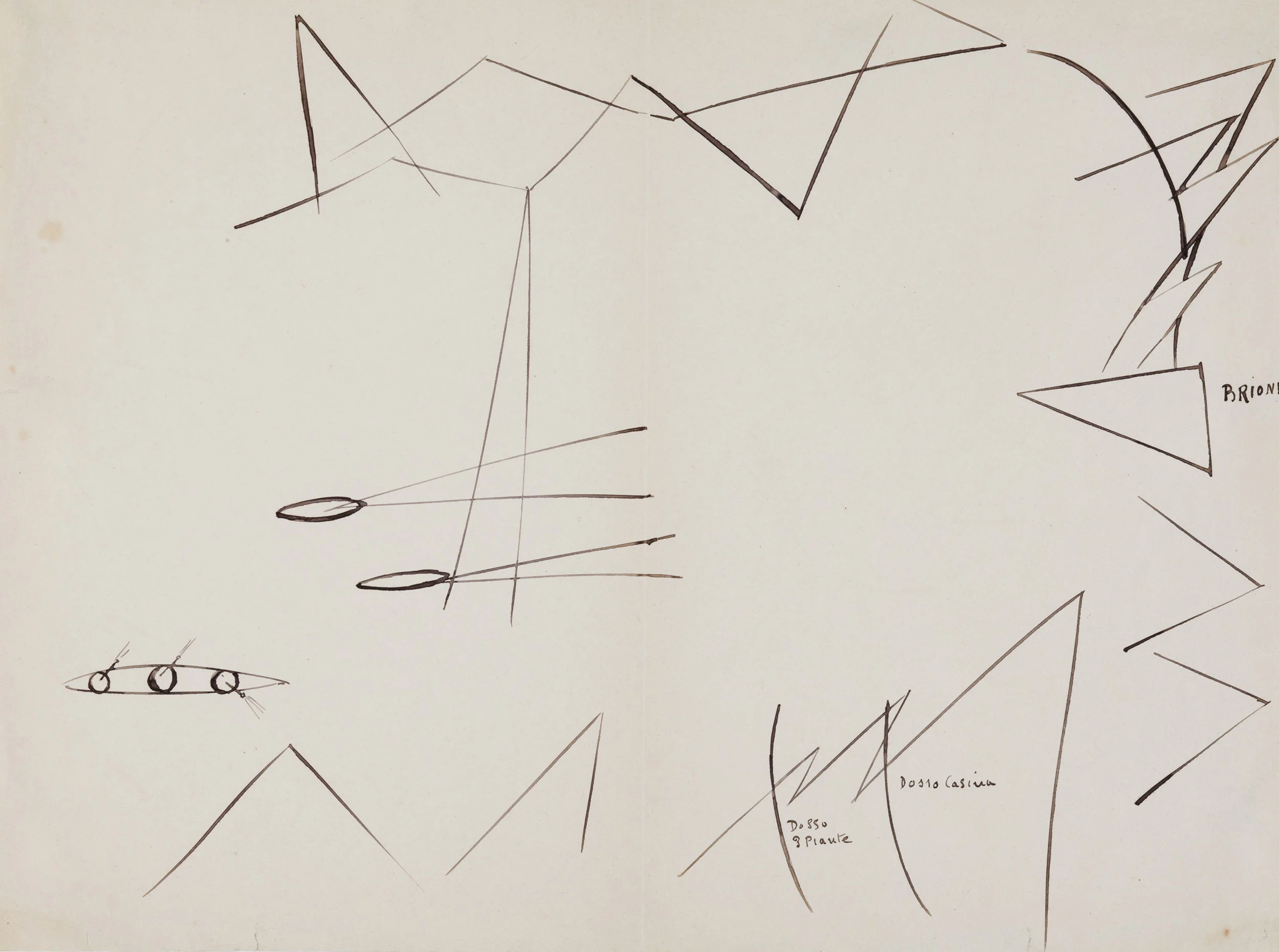 Filippo Tommaso Marinetti Senza titolo , 1915 Penna e inchiostro nero su carta 310x420mm Acquisto 2004