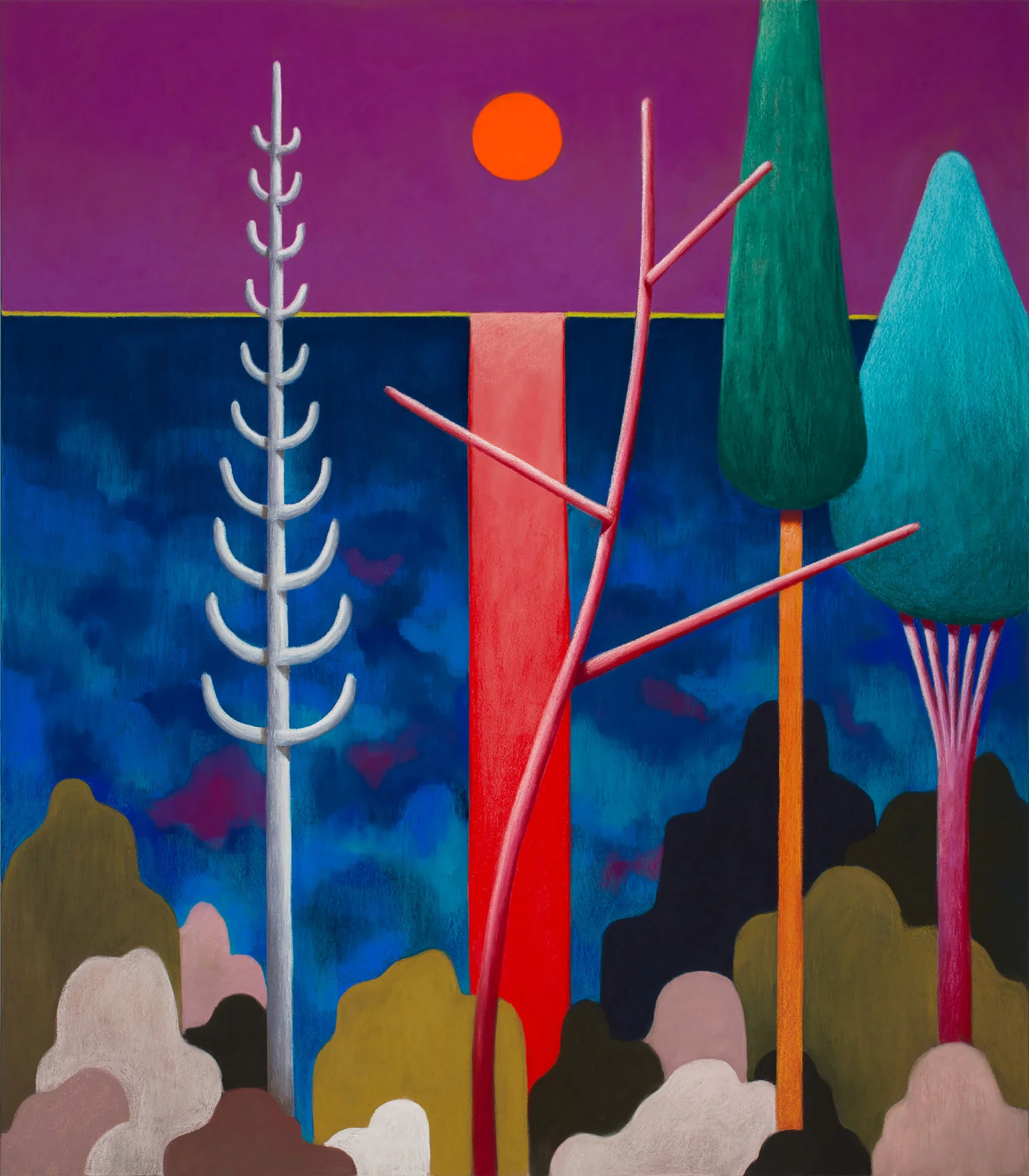 Nicolas Party Sunset, 2017 Gessetto su tela 50 x 130 cm Acquisto 2018