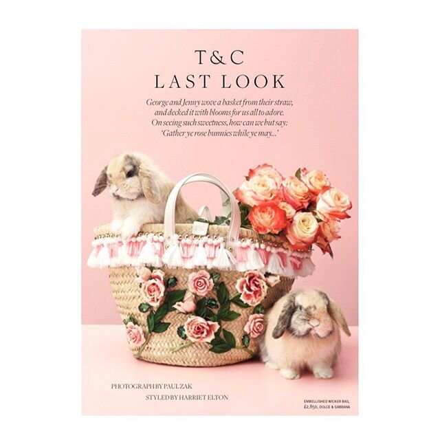 Happy Easter Bunnies! Newest backpage of @townandcountryuk of the most splendid @dolcegabbana Easter bag by me @paulzakphotography... and then some more from the inside! Thanks so much @leanne_robson @oliviakeating @brookemace11 🎀🐰🌸