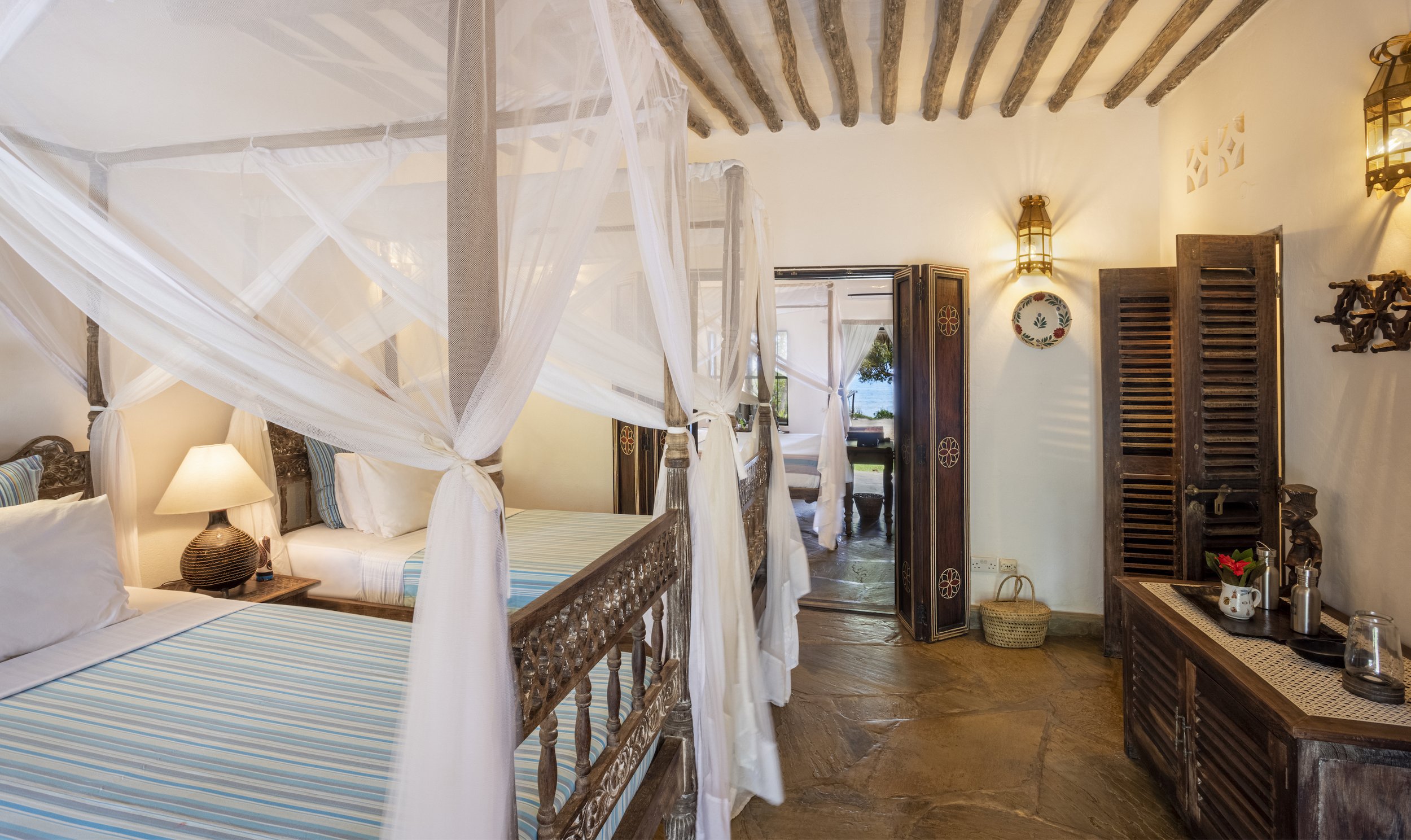 Family Room Interconnecting Twin bed, Kinondo Kwetu Hotel, Galu Beach, Diani Beach, Kenya.jpg