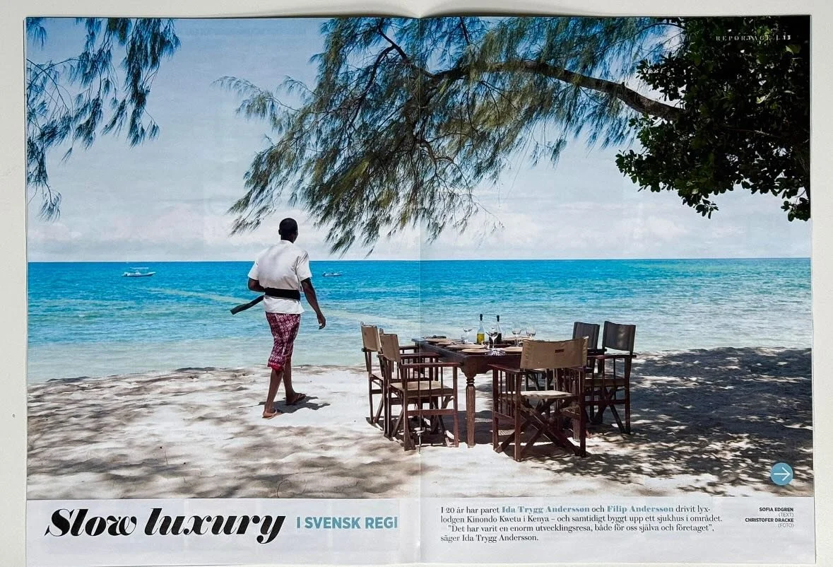💙 thank you @diweekend @sofialilyedgren @christoferdracke for a beautiful piece in Dagens Industri Weekend Travel issue #kinondokwetu #homeawayfromhome #kenya #barefootluxury