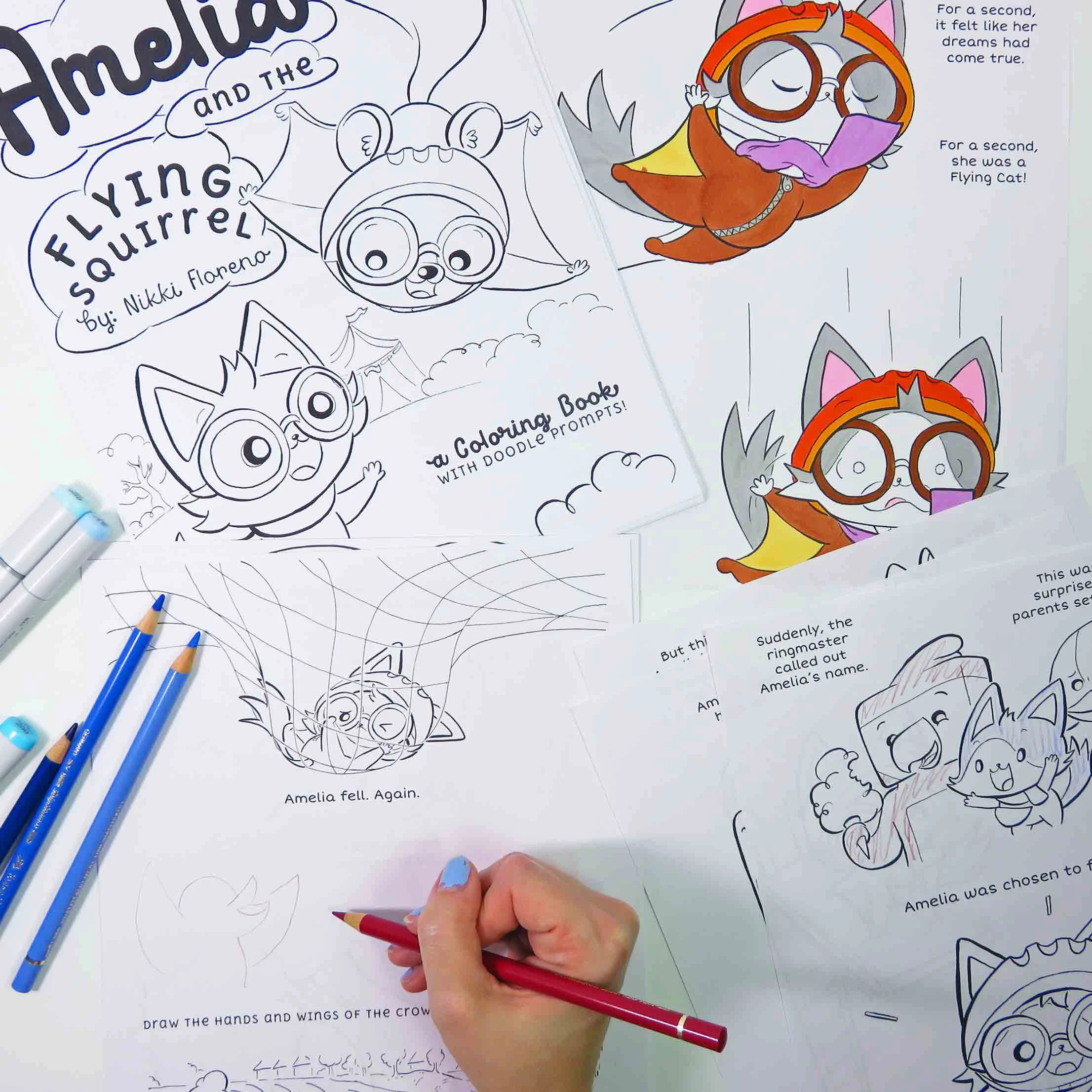 Coloring book pages Extend story time with this extra hidden chapter of Amelia the Flying Cat! (Full coloring book in ___)