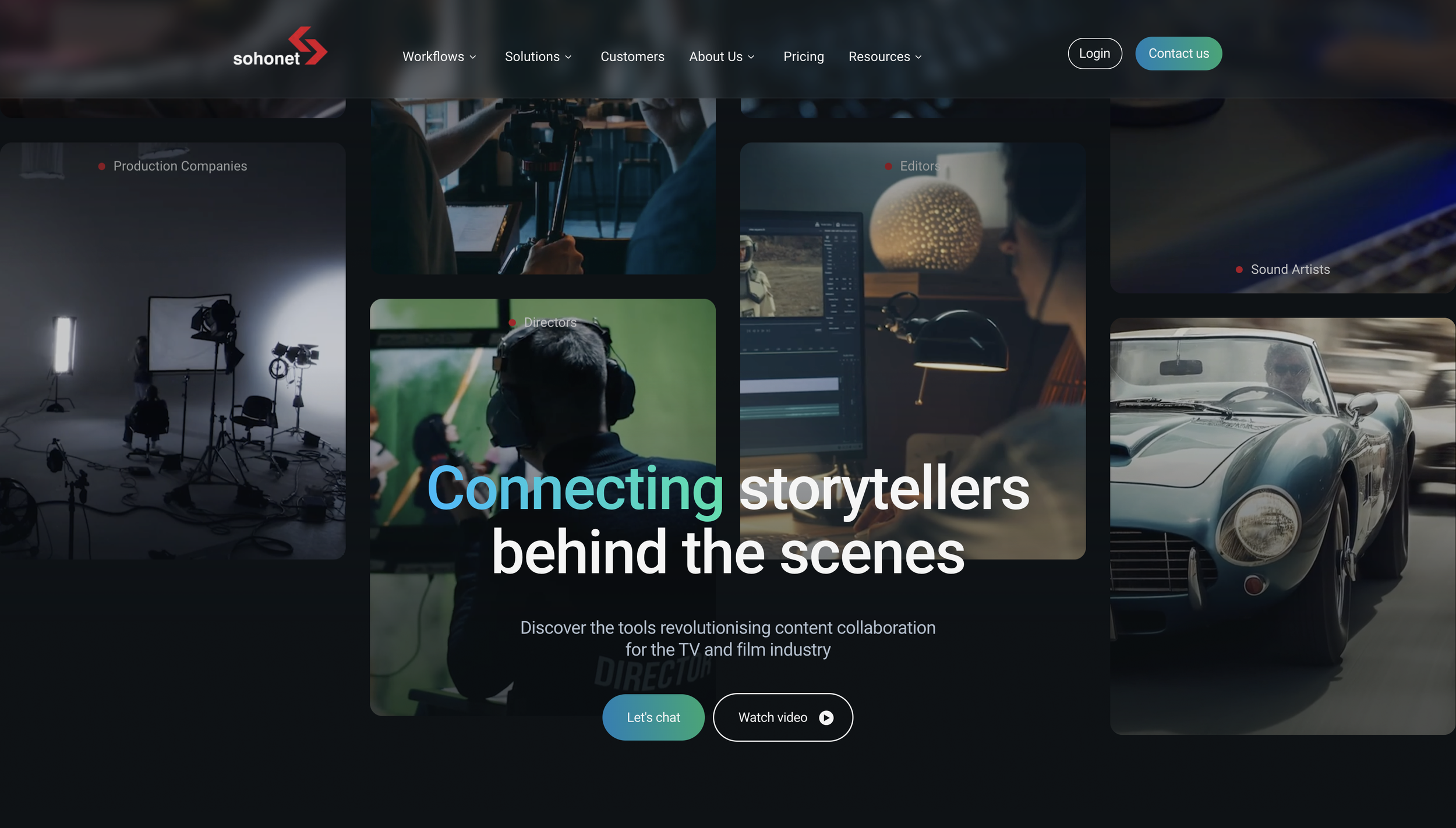They were so impressed with our 'Connecting Storytellers' campaign they adopted it as the brand's overarching positioning platform. sohonet.com