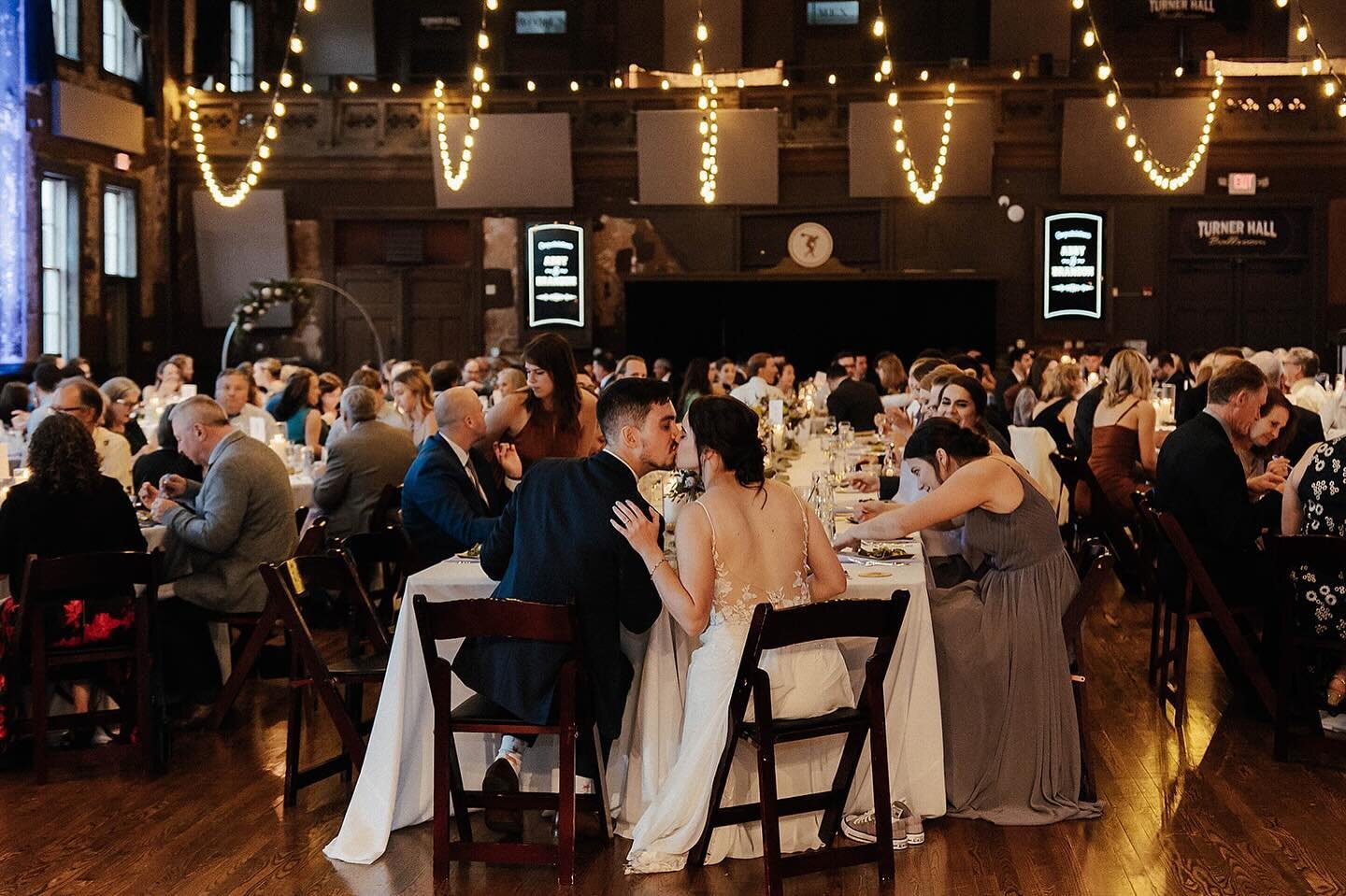 The first kiss as a married couple beneath the string lights is unparalleled. Celebrate with your friends and your family in a big way at Turner Hall Ballroom and book your walkthrough today 💌

Photo by @citrinepinephoto