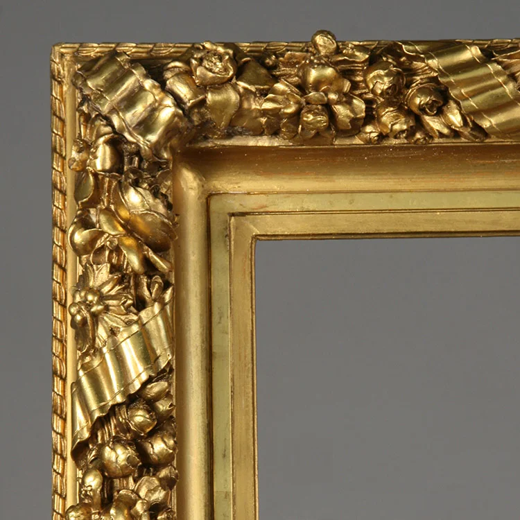 Restored portion of damaged gilded gesso