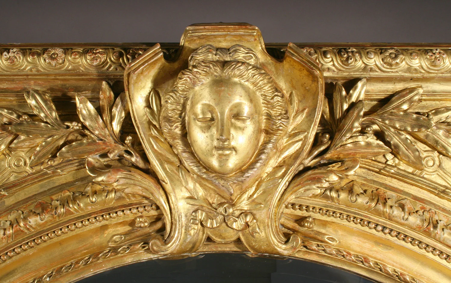 Detail of gilded sculptural element after treatment