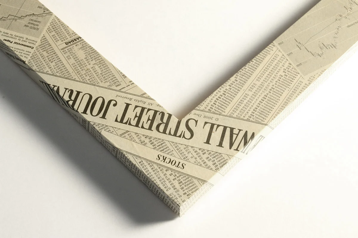 A contemporary decoupaged finish over a joined profile.