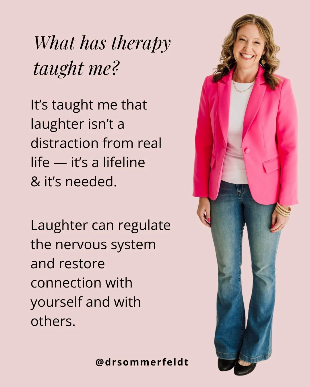 So many people come into therapy carrying stress, grief, resentment, and pressure to &ldquo;hold it together.&rdquo; What often gets forgotten is that laughter is one of the fastest ways the nervous system softens. It lowers stress hormones, creates 