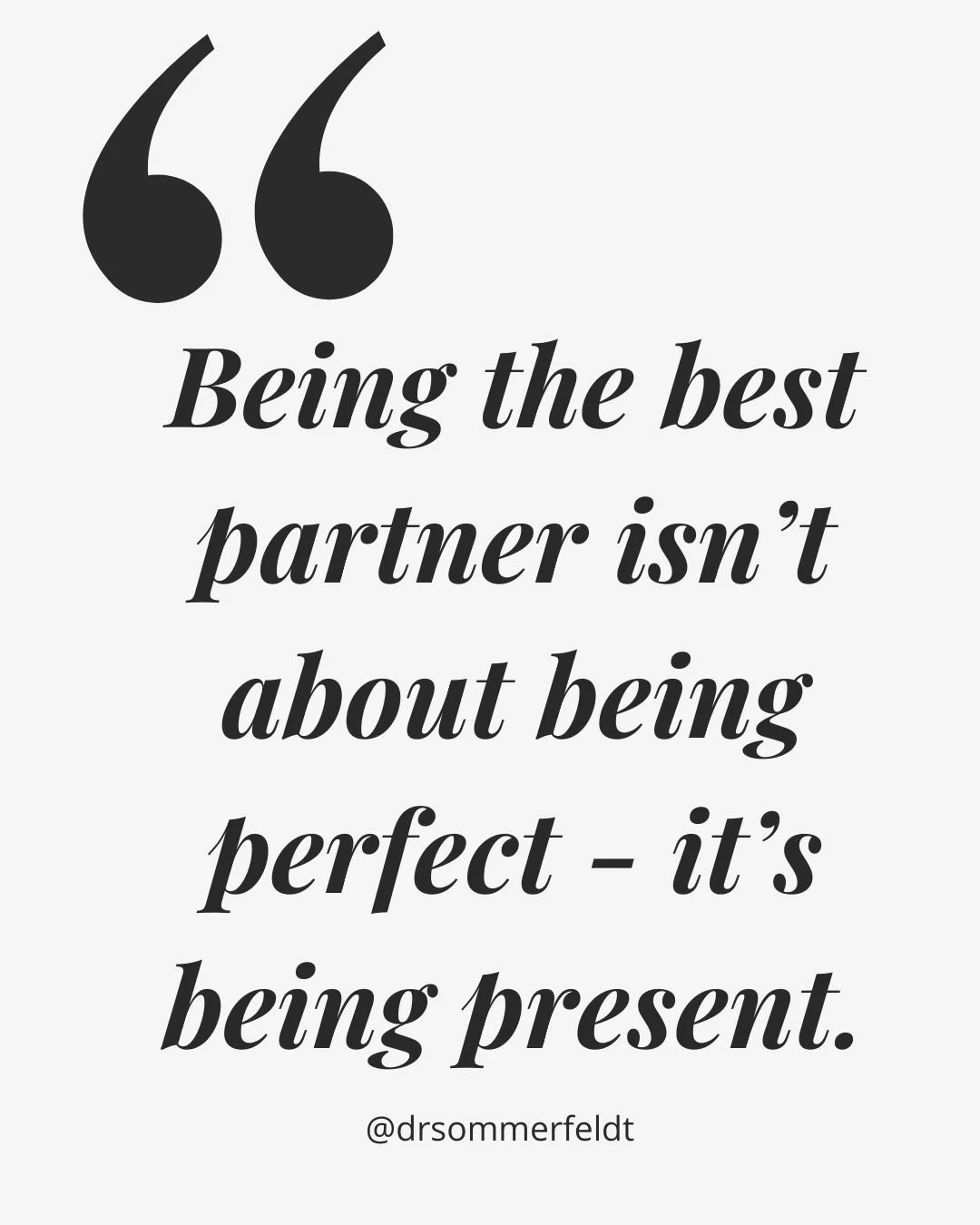 The best partner isn't perfect&mdash; they're present. They listen deeply, share the invisible work, focus on being intentional and growing together in the relationship. That's the real glow-up.

#RelationshipGoals #RelationshipQuotes #HealthyRelatio