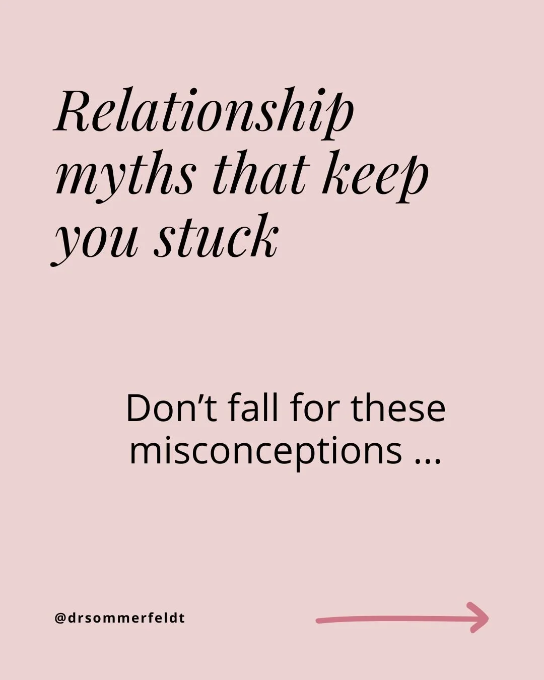 Busting the biggest relationship myths that keep so many couples stuck! 
Swipe through to see the truth:  Happy couples DON'T avoid fights&mdash;they fight fair and repair fast. 

Love is NOT effortless&mdash;it thrives on daily intention and real ef