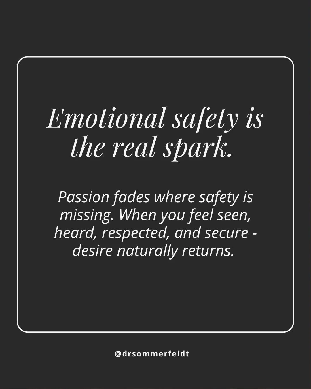 You&rsquo;ve probably heard a lot about the importance of &ldquo;keeping the spark alive&rdquo; in relationships. But what often gets overlooked is what that spark truly means.

It&rsquo;s easy to assume that the spark is all about chemistry, but tha