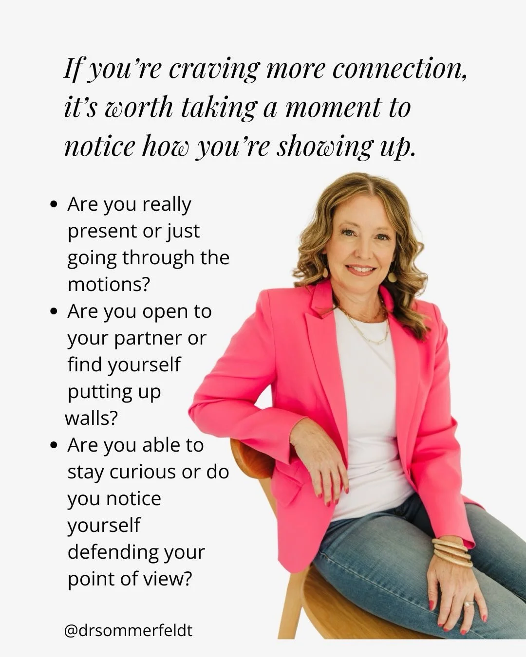 If you&rsquo;re craving more connection in your relationship, it&rsquo;s worth taking a moment to notice how you&rsquo;re showing up.

It&rsquo;s so natural to focus on what your partner isn&rsquo;t doing. Maybe you find yourself noticing what&rsquo;