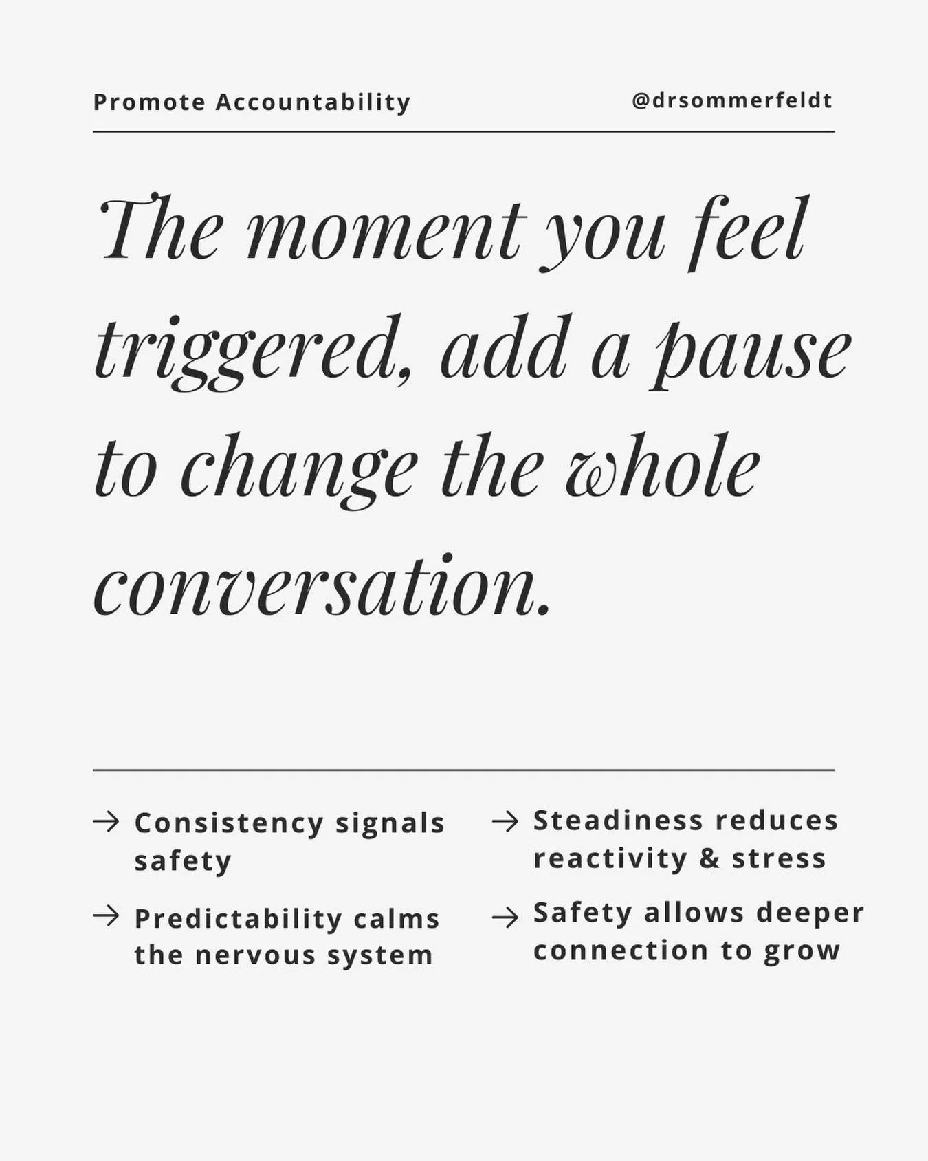 When you feel triggered, that&rsquo;s actually when you have the most power. It&rsquo;s the moment you have the opportunity to take accountability and choose a different response.
If you notice a pause after you feel triggered, that&rsquo;s when chan