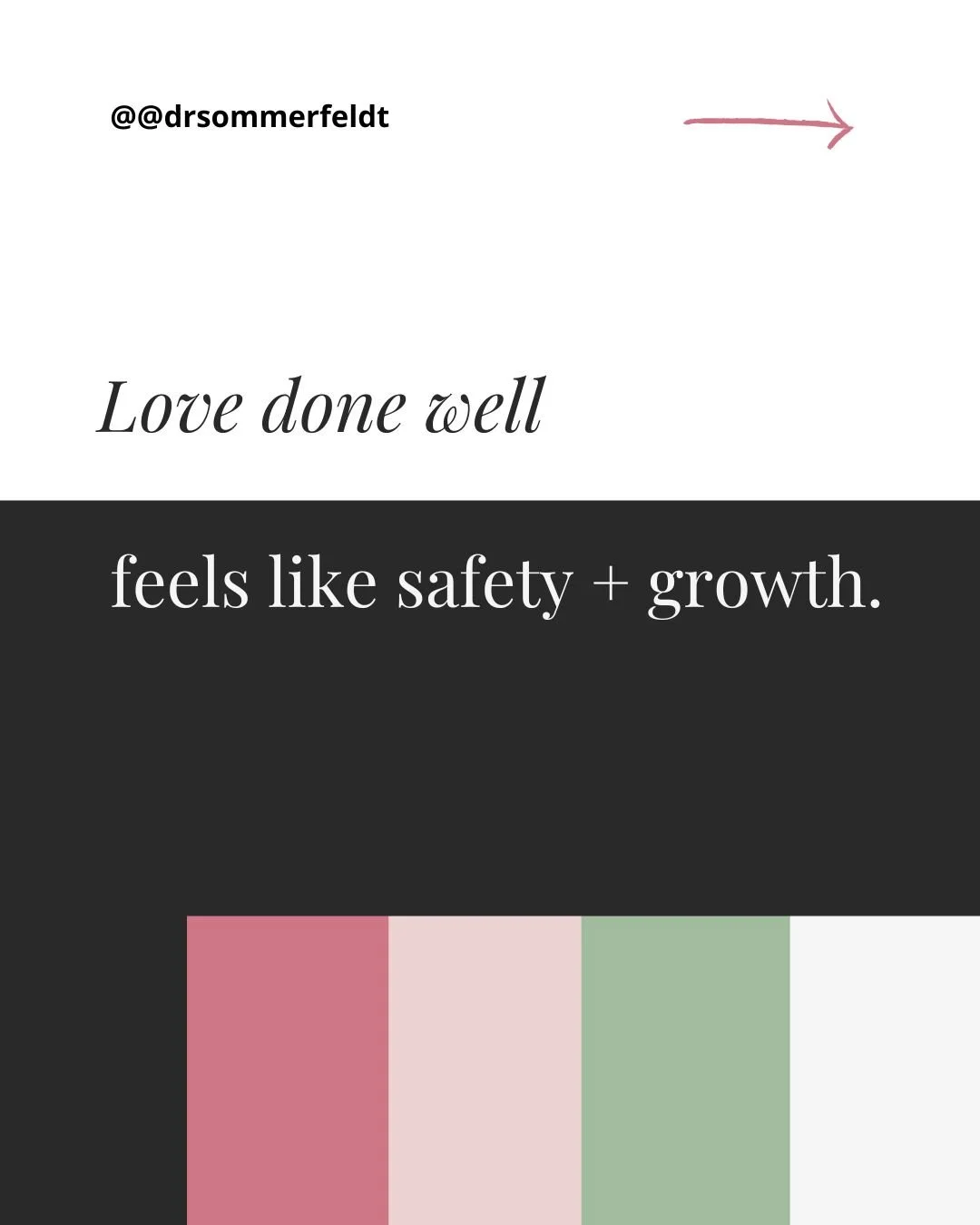 Love done well feels like safety + growth.

It&rsquo;s the beautiful paradox of a secure relationship:

You feel safe enough to be fully yourself &mdash; 
and challenged enough to keep becoming a better version of yourself.

Real love doesn&rsquo;t j