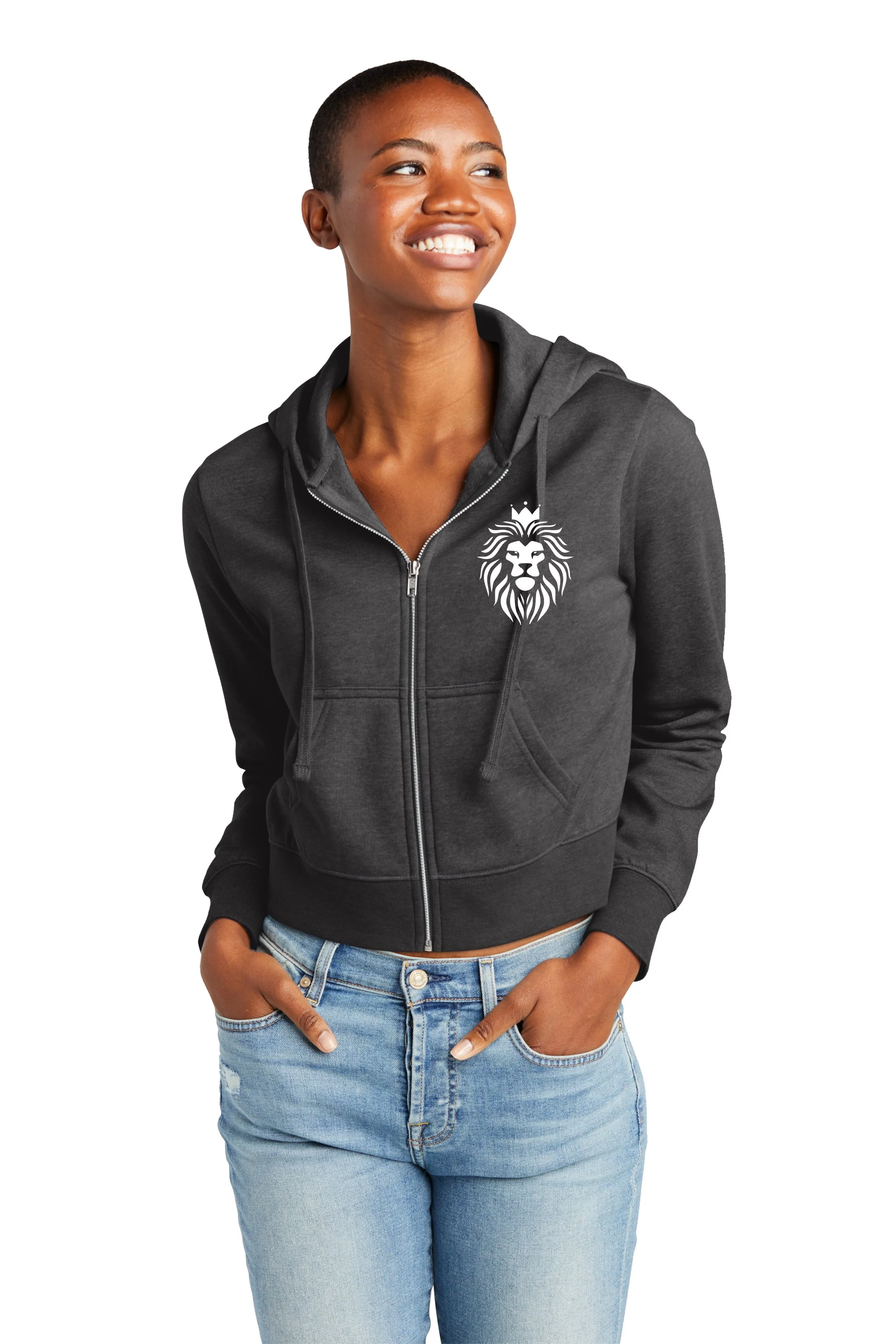CHAT mockup charcoal womens zipup hoodie model.jpg