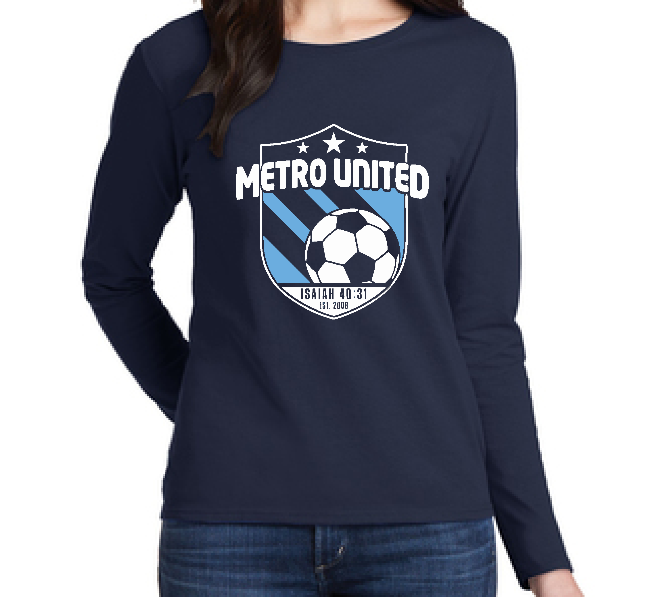 Bitmap in Metro United Ladies Long Sleeve Navy Tee.png