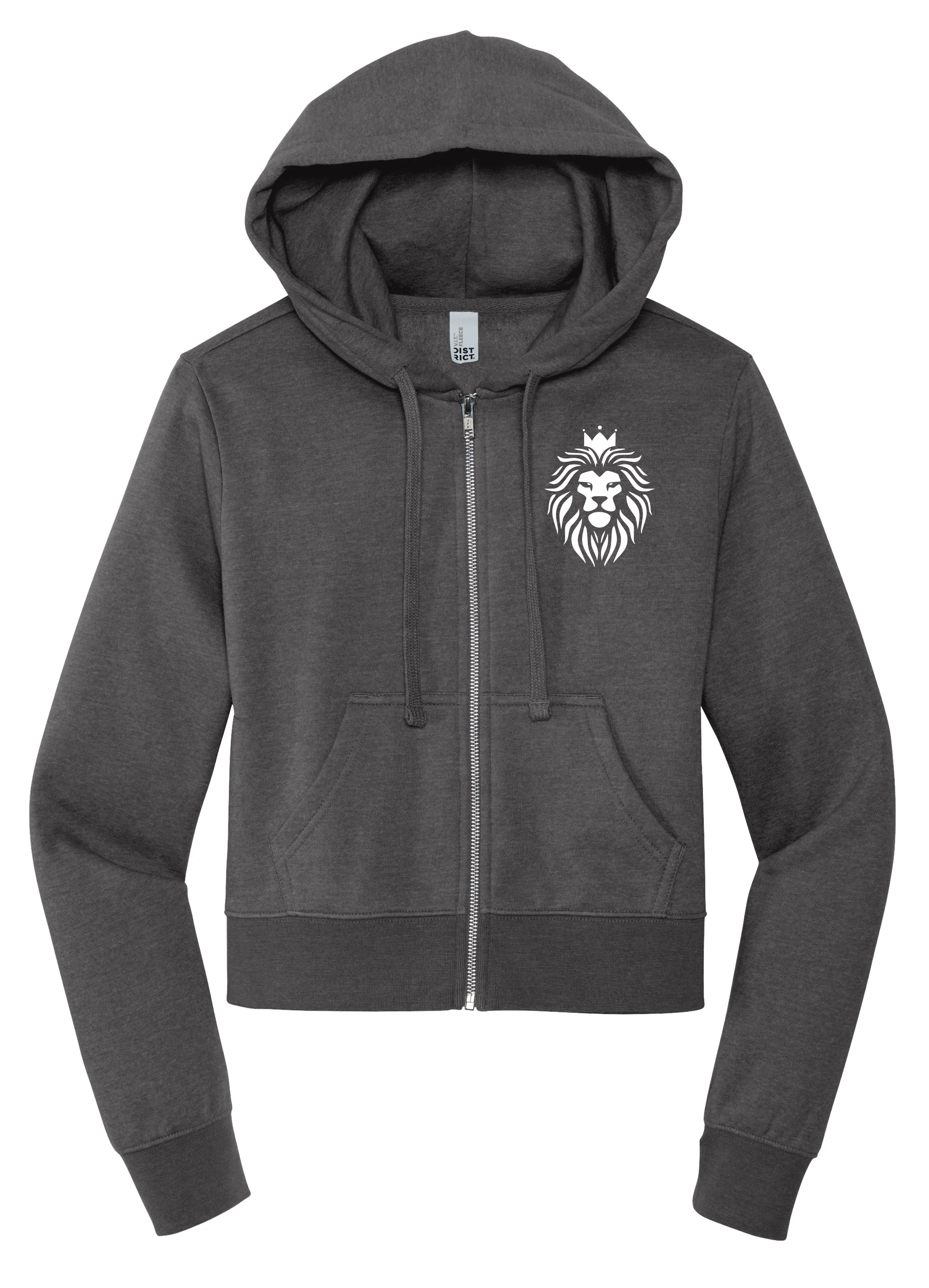 CHAT mockup charcoal womens zipup hoodie flat.jpg